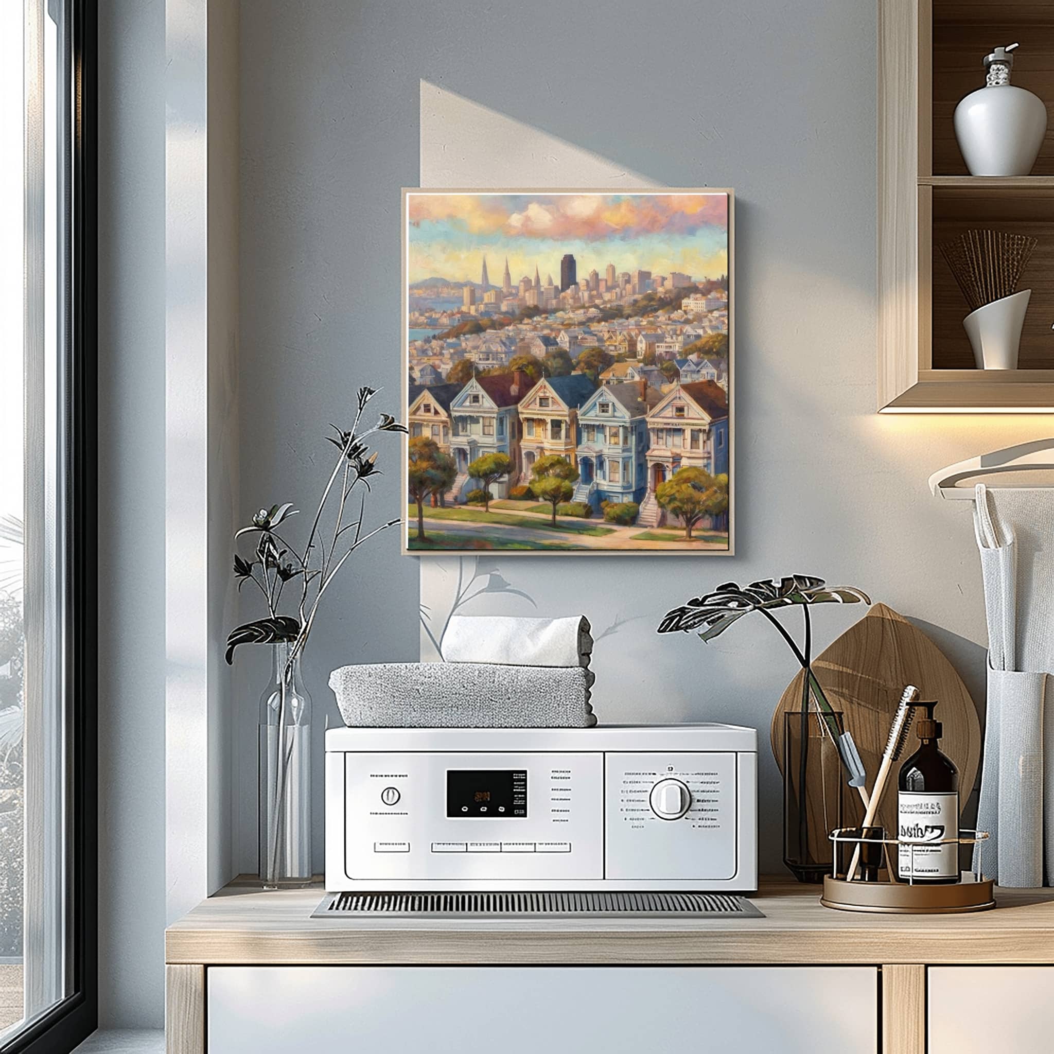 Painted Ladies Poster Canvas Artwork - San Francisco Collection