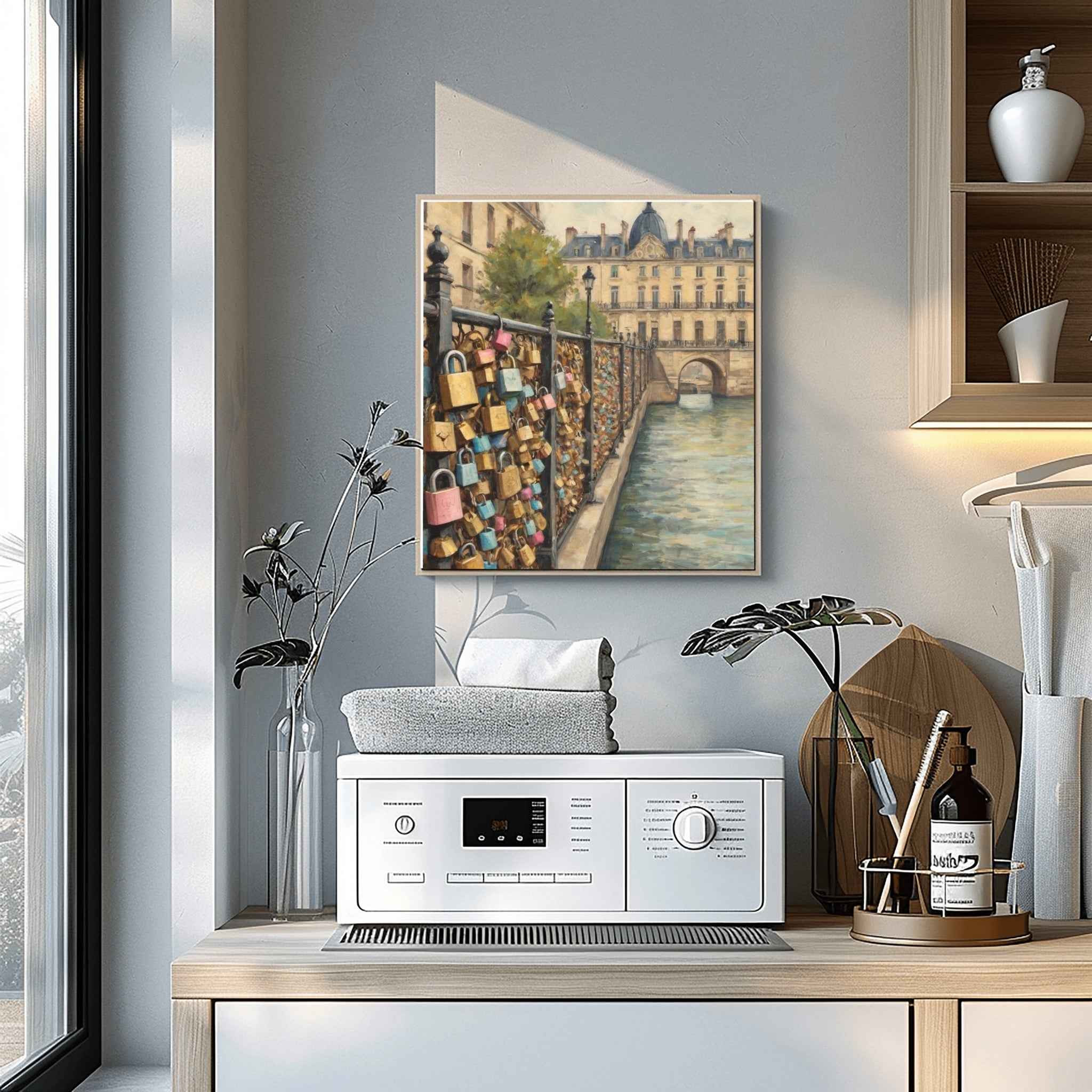 Pont des Arts Poster Canvas Artwork - Paris Collection