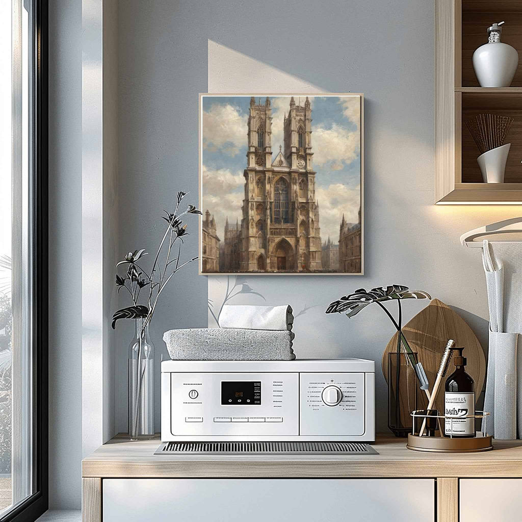 Westminster Abbey Poster Canvas Artwork - London Collection