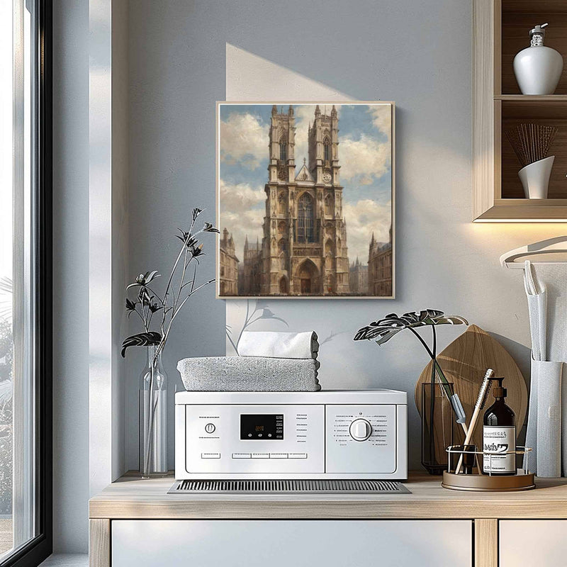Westminster Abbey Poster Canvas Artwork - London Collection