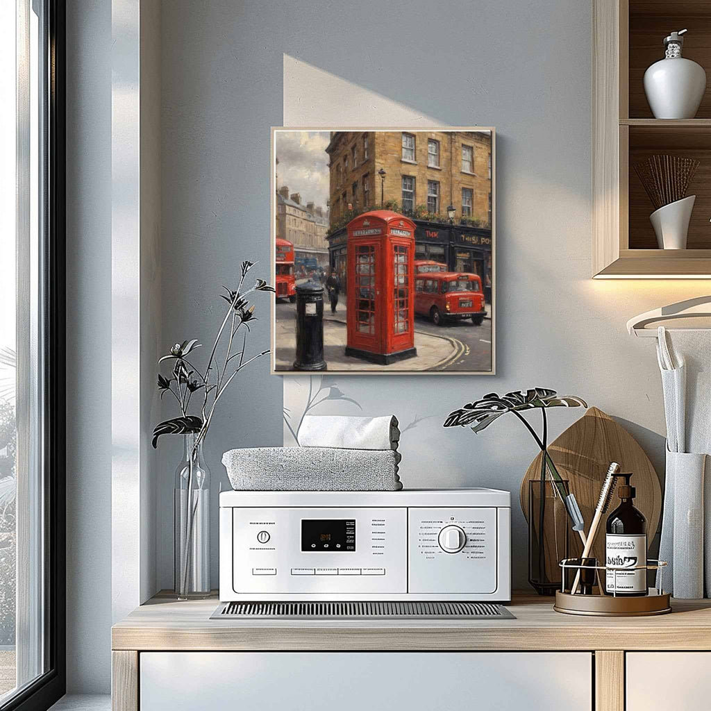 Red Telephone Box Poster Canvas Artwork - London Collection