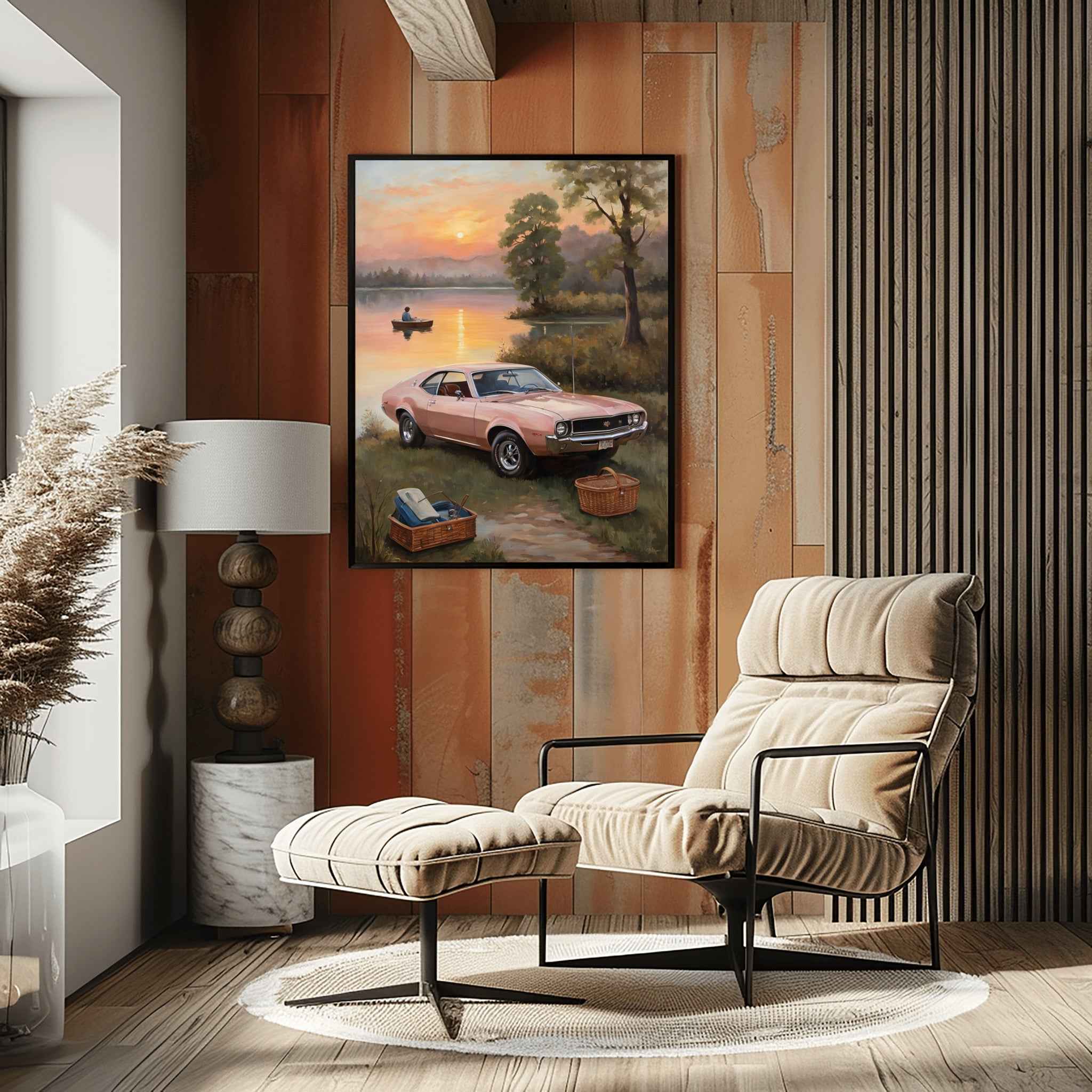 1968 AMC Javelin Spirit - Lakeside Edition | Poster Canvas - AquilVision