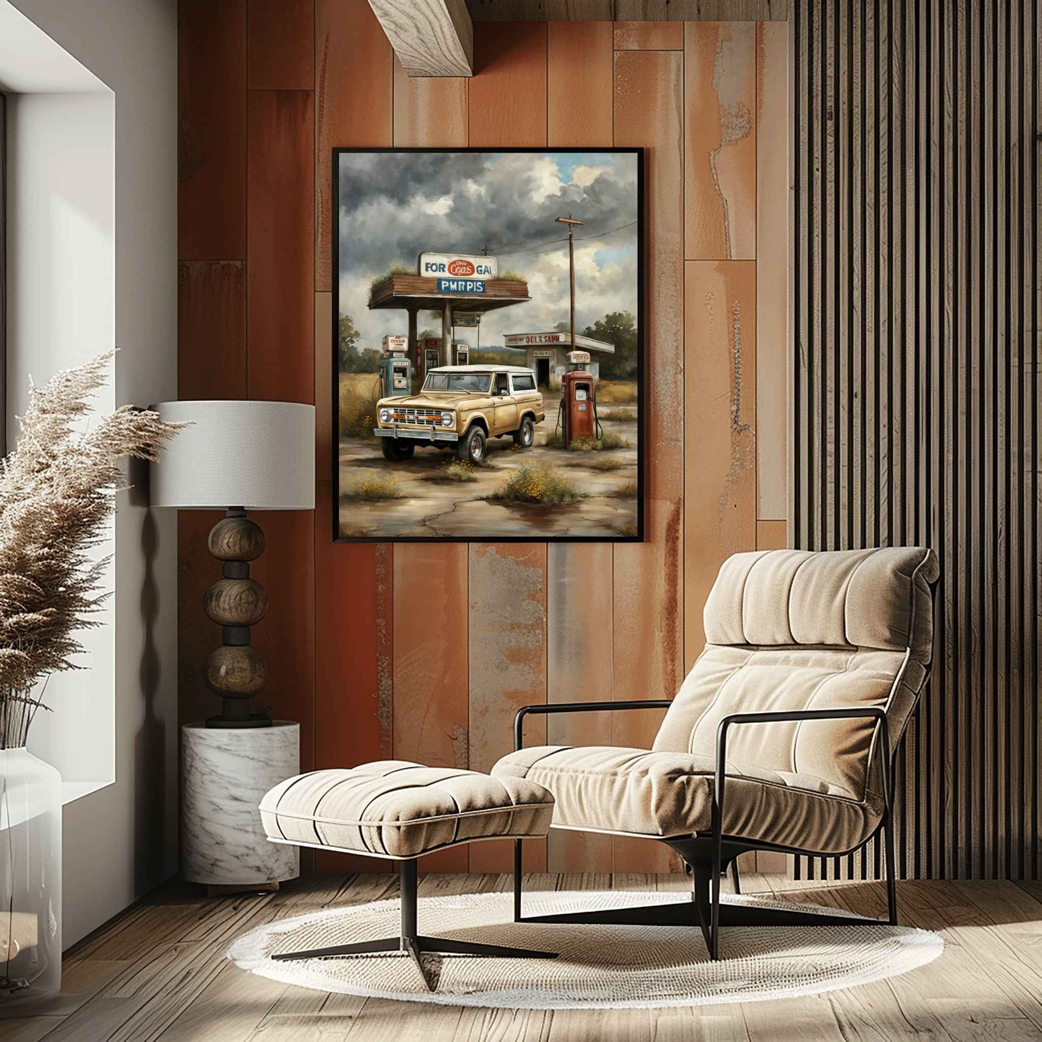 1973 FirstGen Bronco Spirit - Gas Station Edition | Poster Canvas