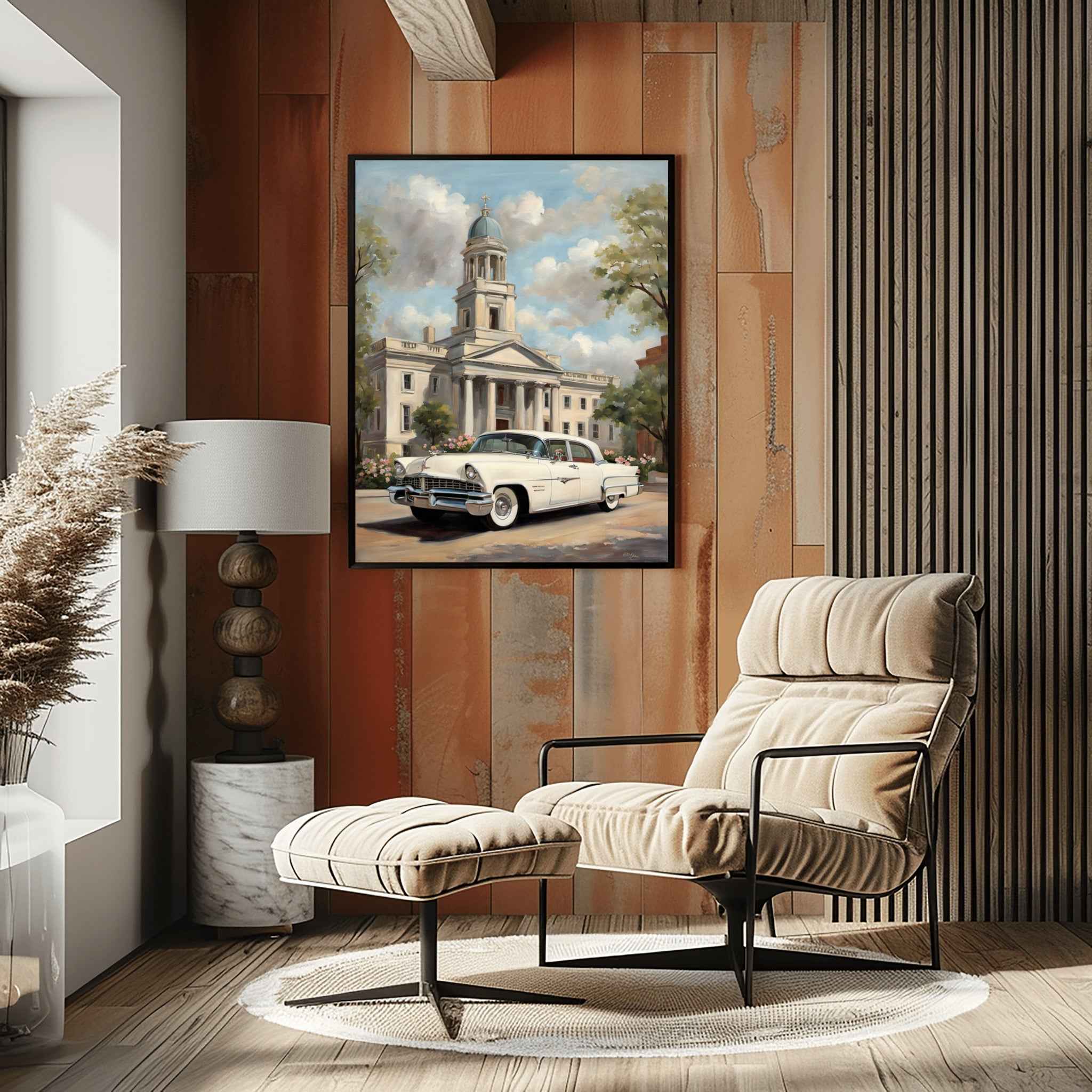 1956 American Formal Luxury Sedan - Town Edition | Poster Canvas - AquilVision