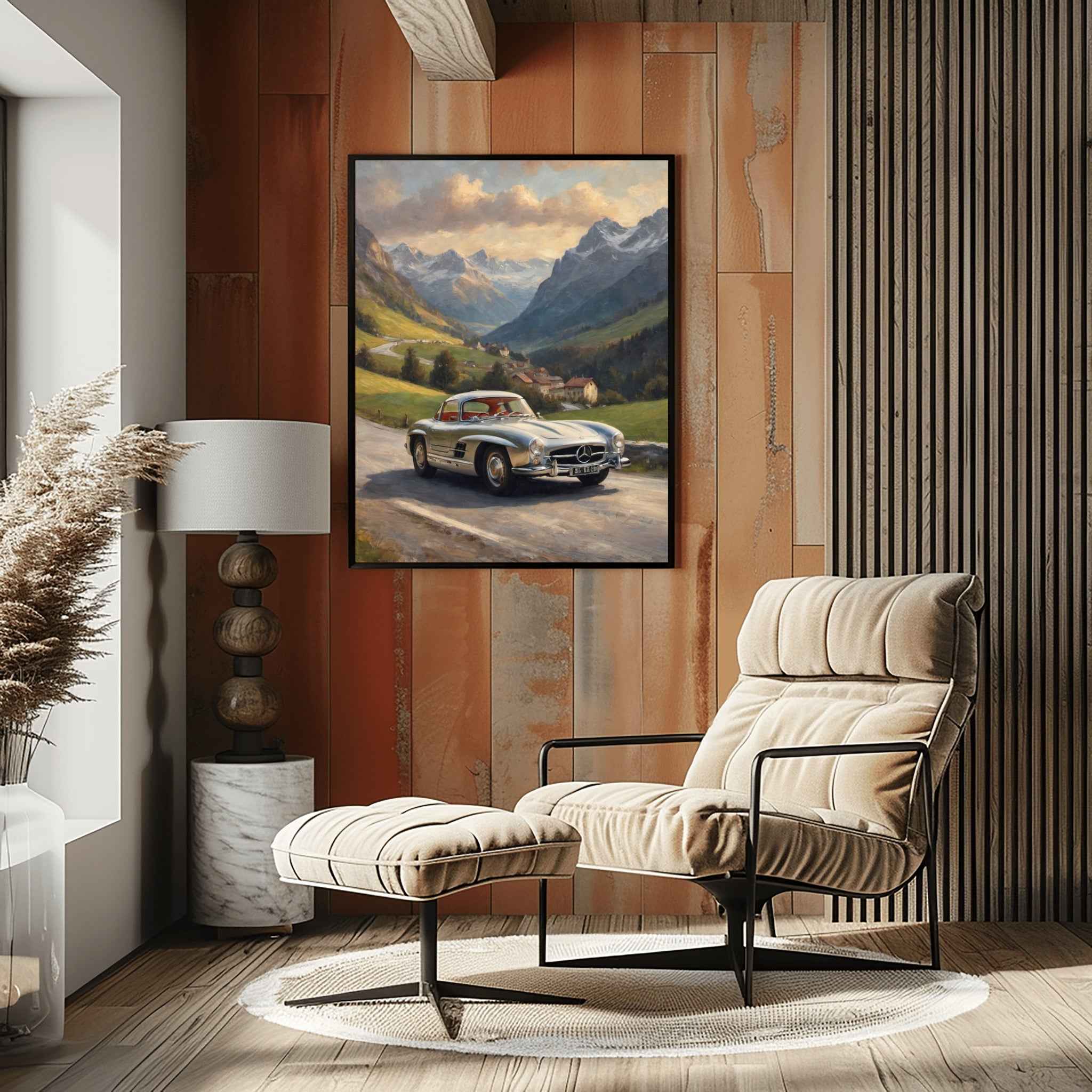 1955 German Gullwing Icon - Mountain Edition | Poster Canvas