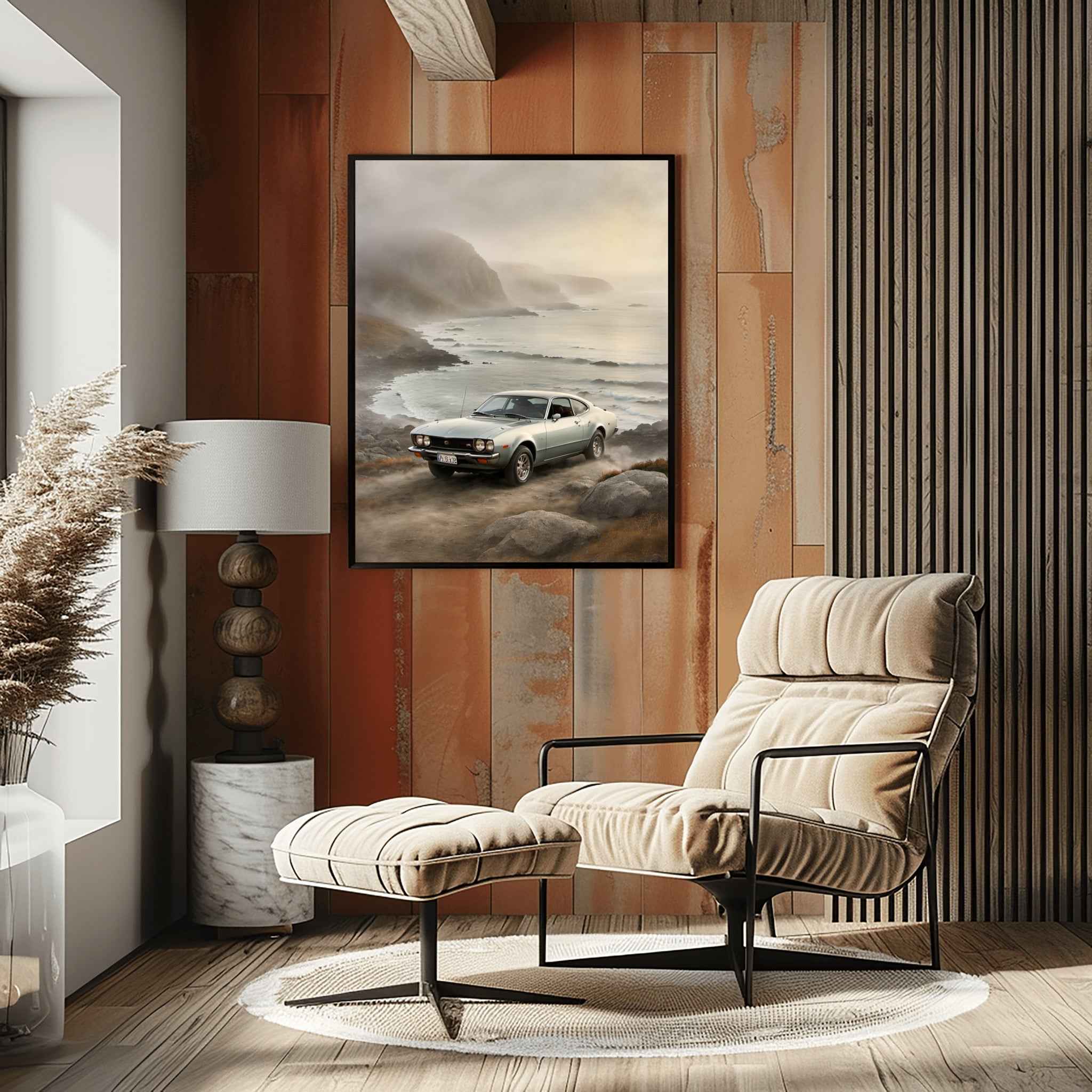 1974 Japanese GT Pioneer - Coastal Edition | Poster Canvas - AquilVision