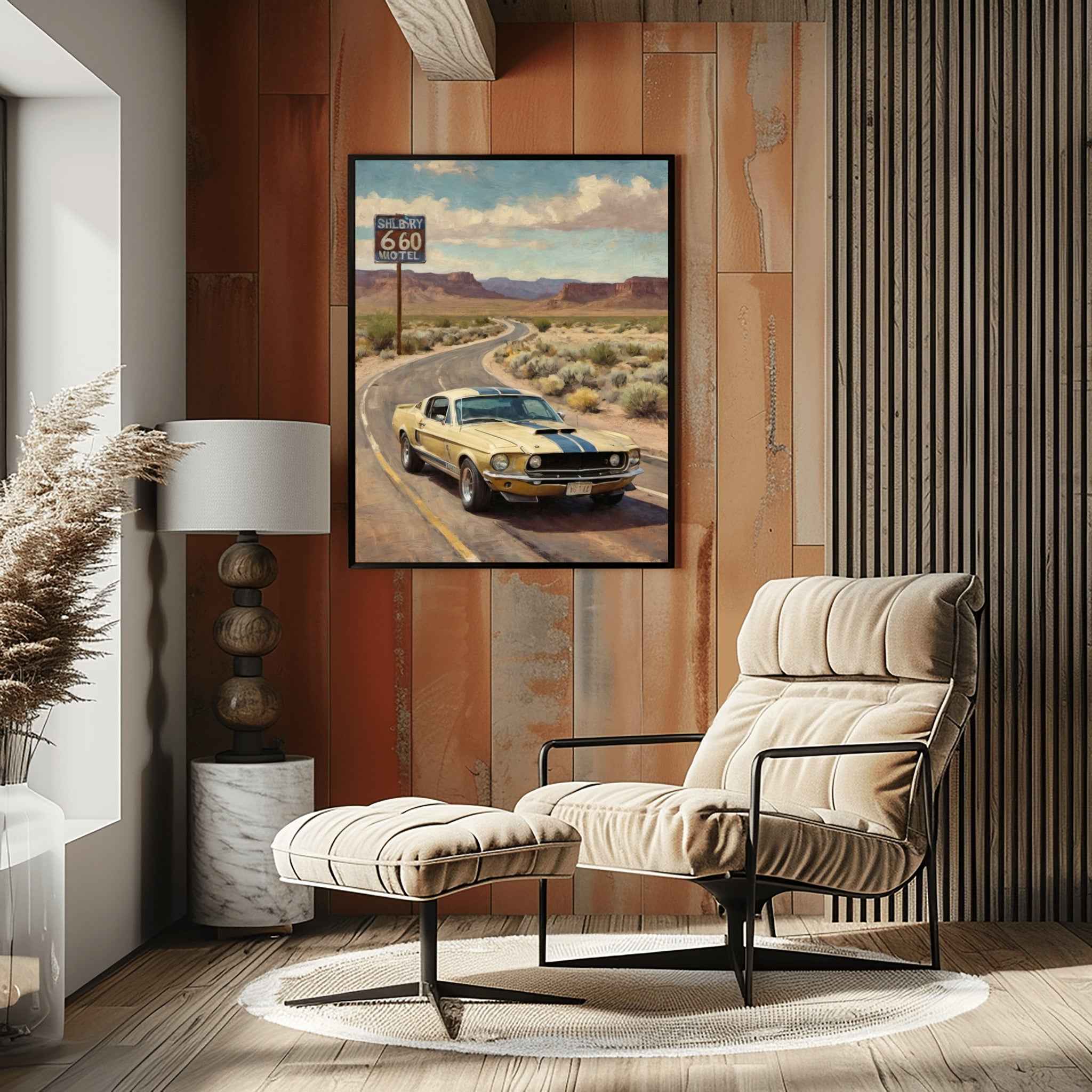 1968 Shelby Muscle Icon - Route66 Edition | Poster Canvas