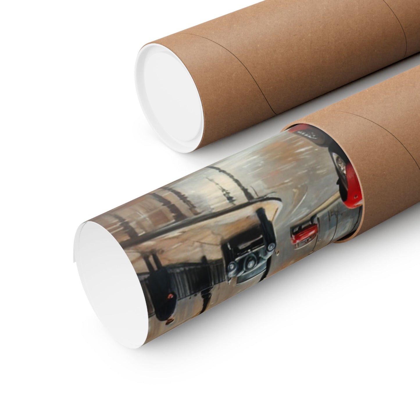 Autumn Cityscape Matte Vertical Posters rolled and packed in sturdy tubes for safe delivery
