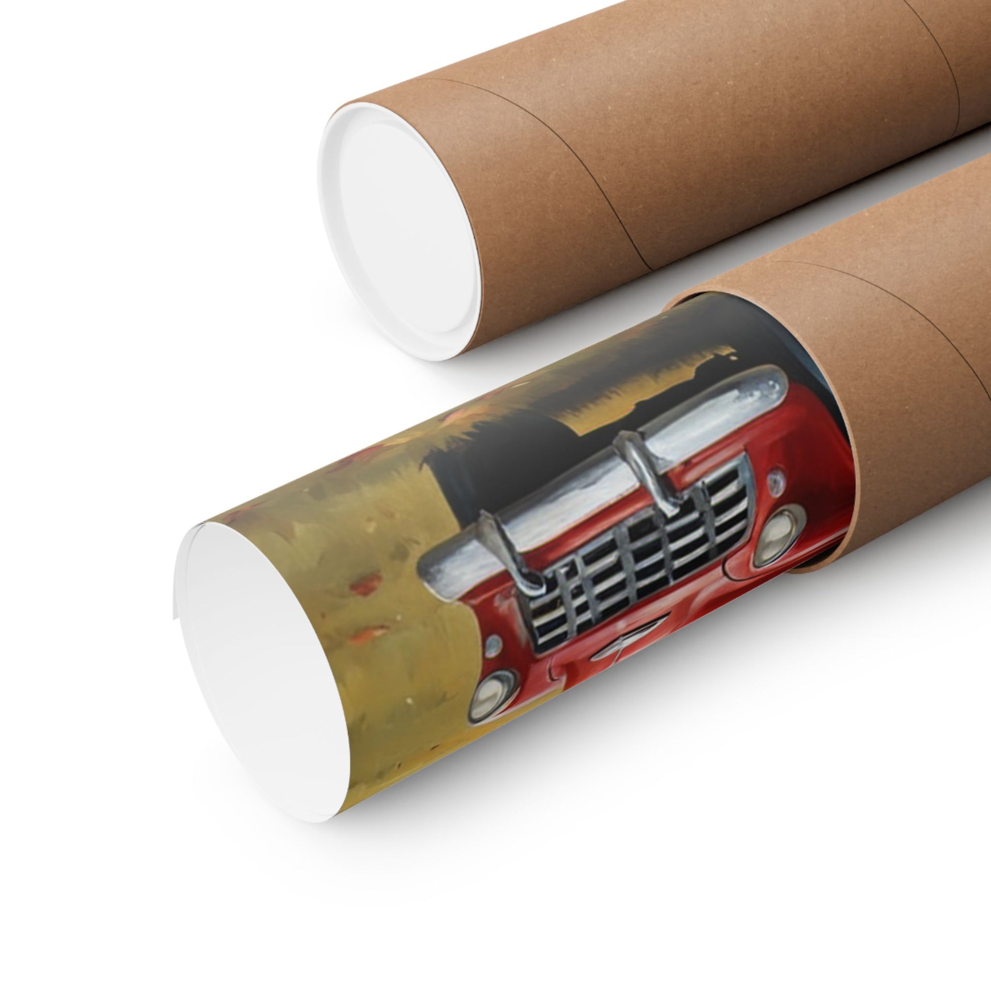 Autumn Farmhouse Matte Posters rolled in a protective tube for easy storage and transport