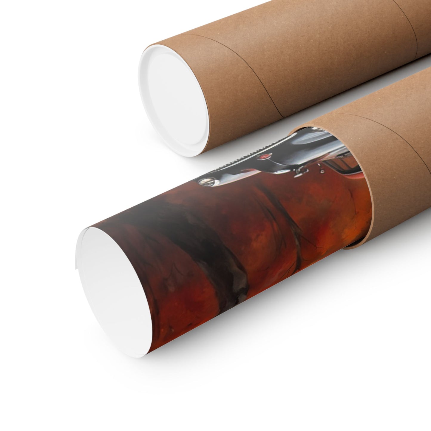 Autumn Landscape Poster rolled in a protective tube for safe shipping and storage