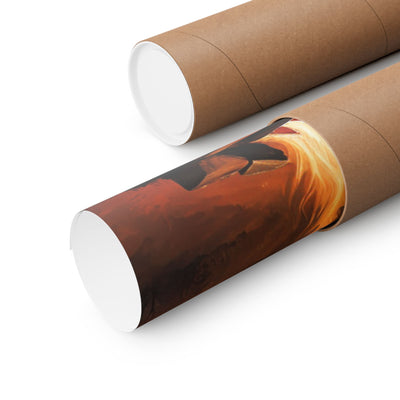 Car enthusiast gift poster rolled in a protective tube for easy storage and display