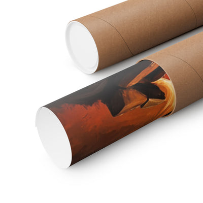 Packaging for a car enthusiast gift poster rolled in a craft tube for safe delivery