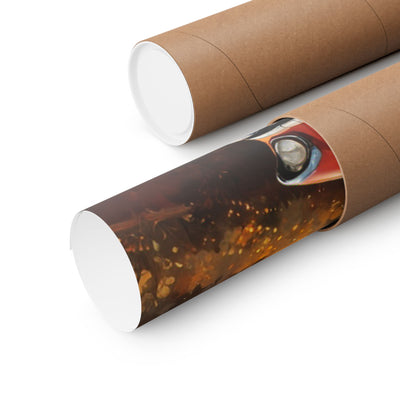Golden Gate Bridge vintage art print rolled in a protective tube for easy display and storage