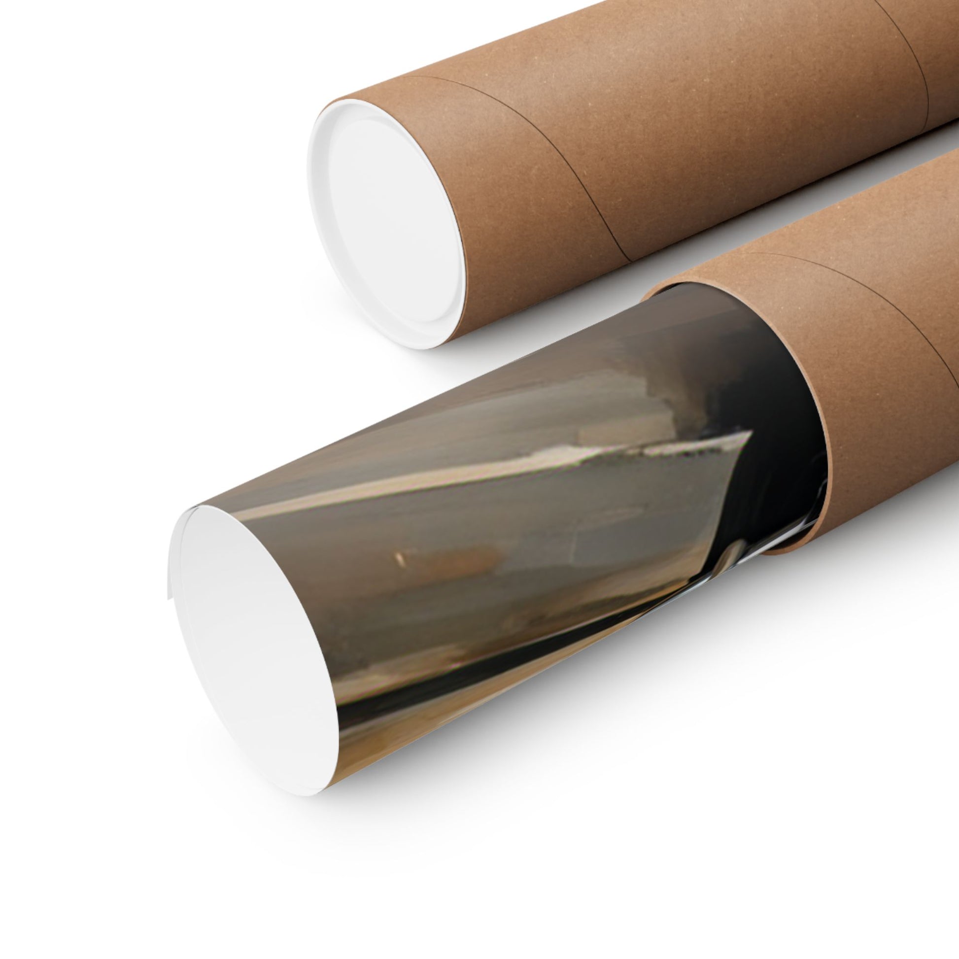 Nostalgic Automobile Wall Art poster rolled in a protective cardboard tube for safe shipping