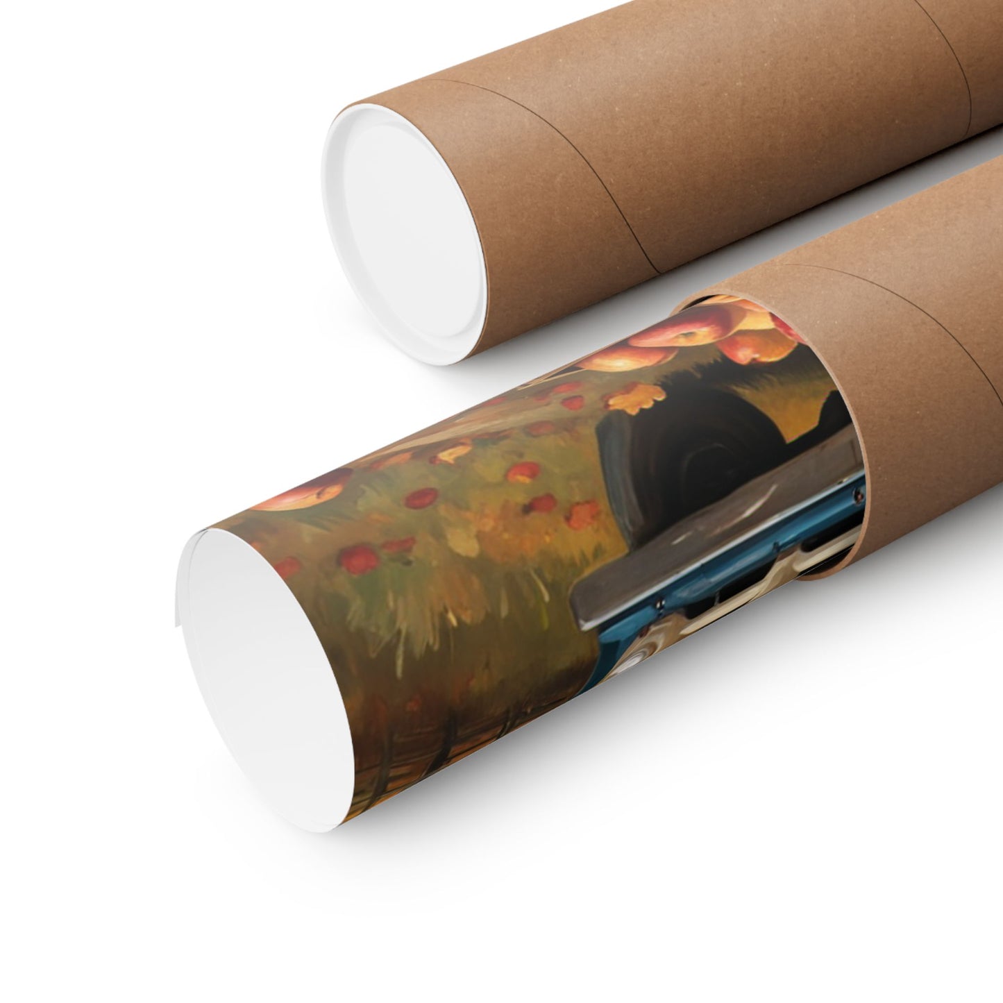 Rustic Autumn Poster rolled in eco-friendly packaging for home decor enthusiasts