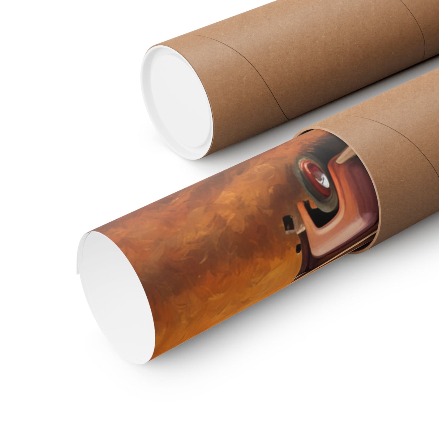 Rustic Farmhouse Matte Poster rolled in a sturdy kraft tube for easy storage and shipping