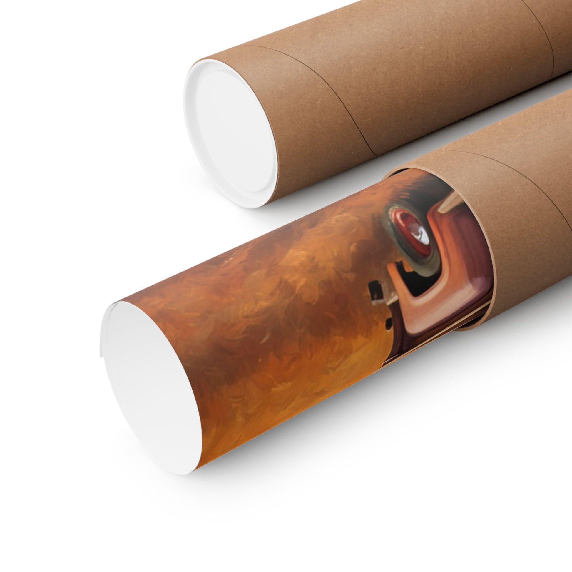 Rustic Farmhouse Matte Poster rolled in a sturdy kraft tube for easy storage and shipping
