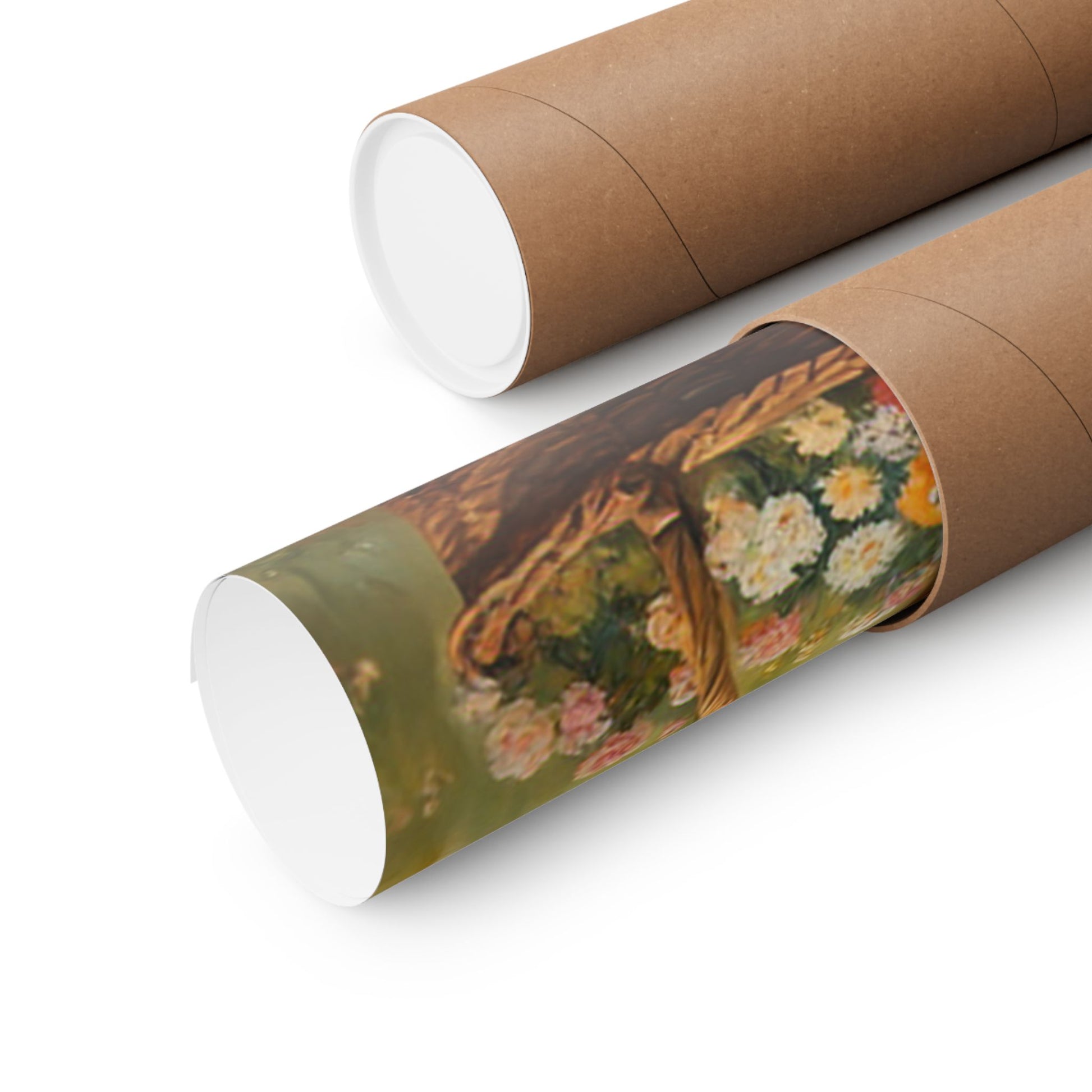 Rustic Farmhouse Poster rolled inside eco-friendly packaging for home decor enthusiasts