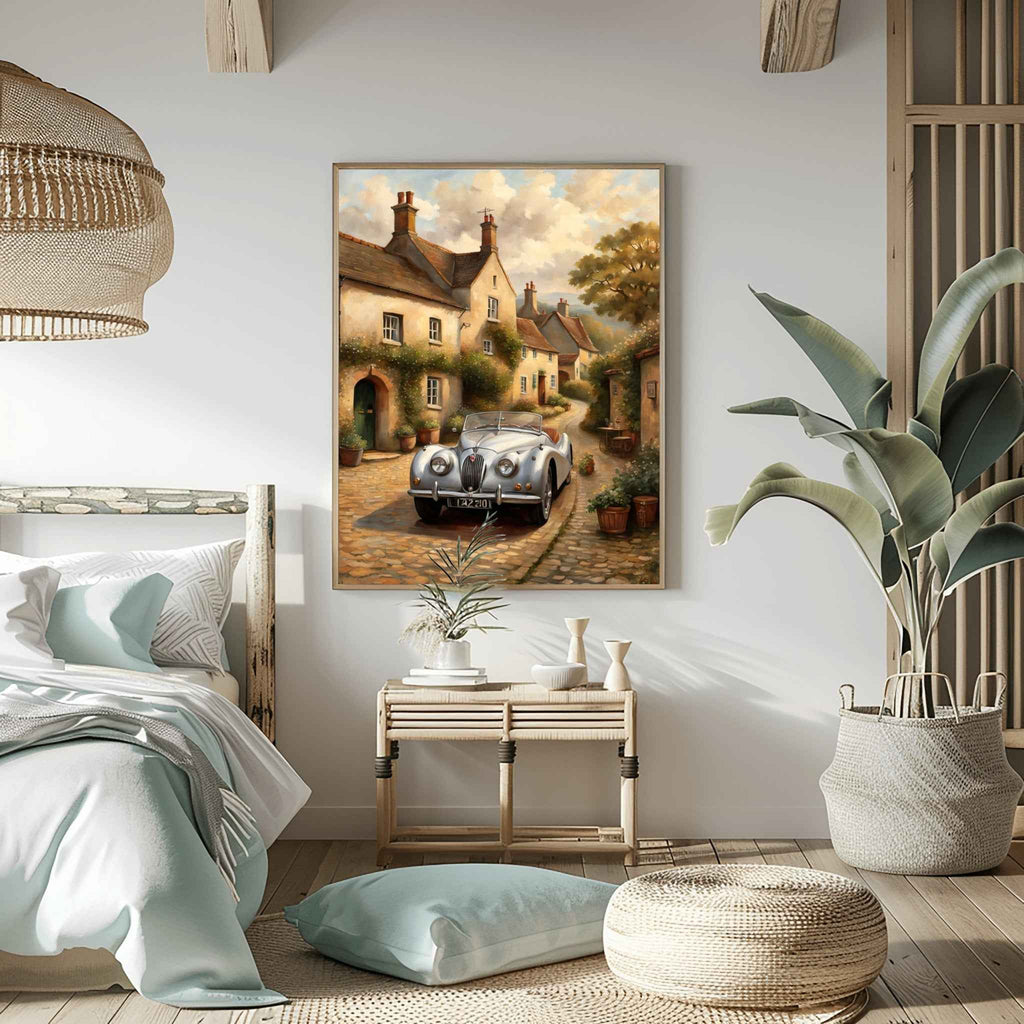 1950 British Racing Roadster - British Village Edition | Poster - Canvas - Framed Canvas - AquilVision