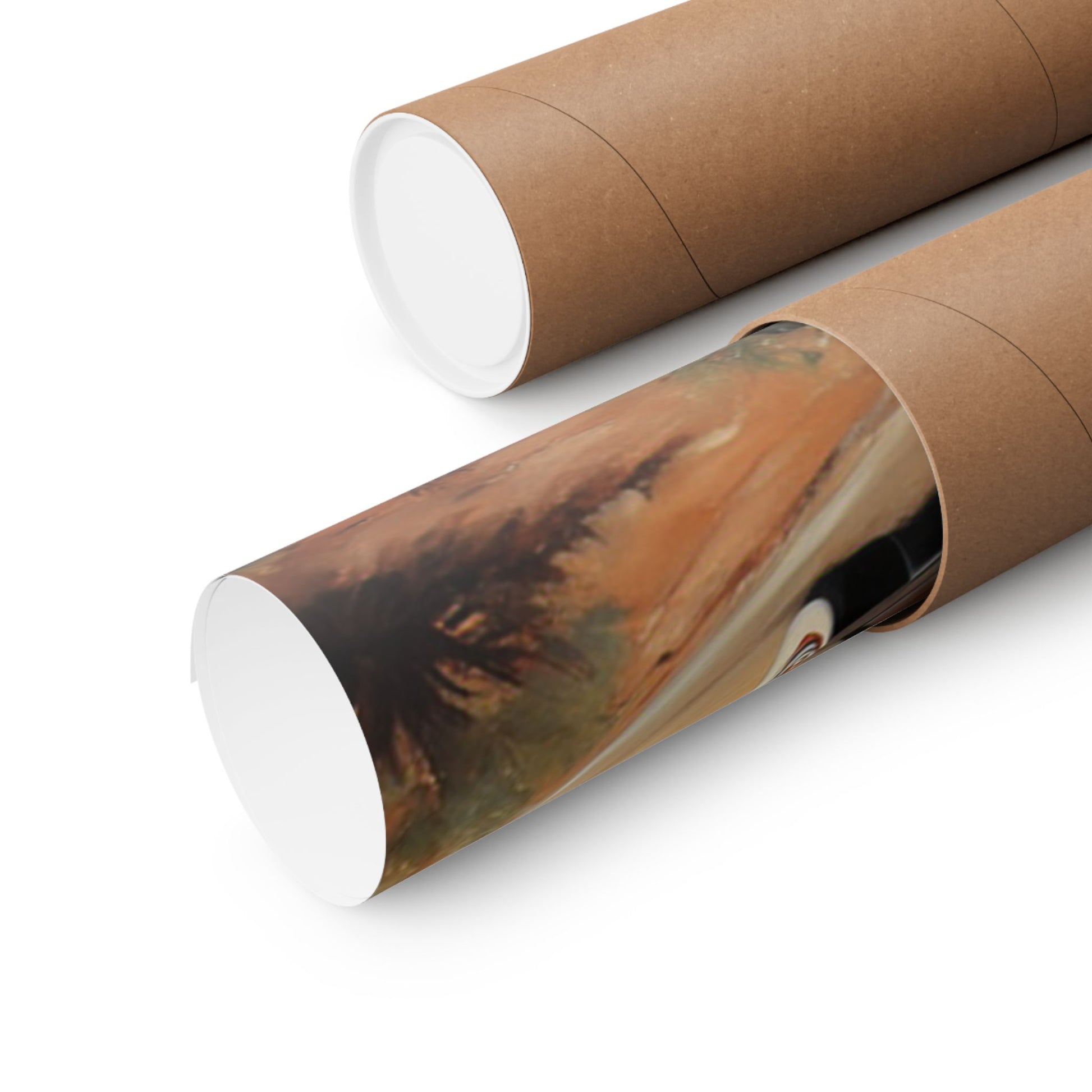 Vintage Car Art Poster rolled and packaged in a sturdy tube for safe delivery