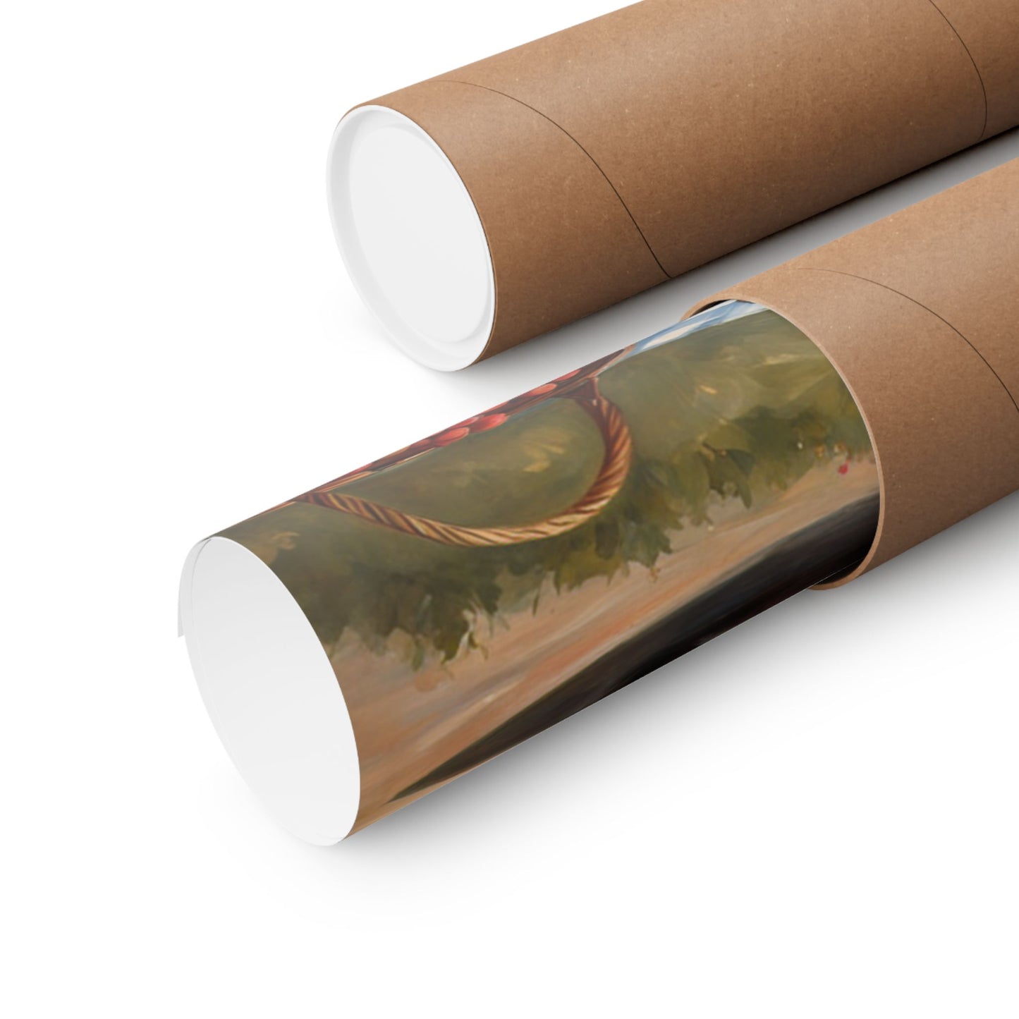 Vintage Car Art Print rolled in protective tube for easy storage and transport