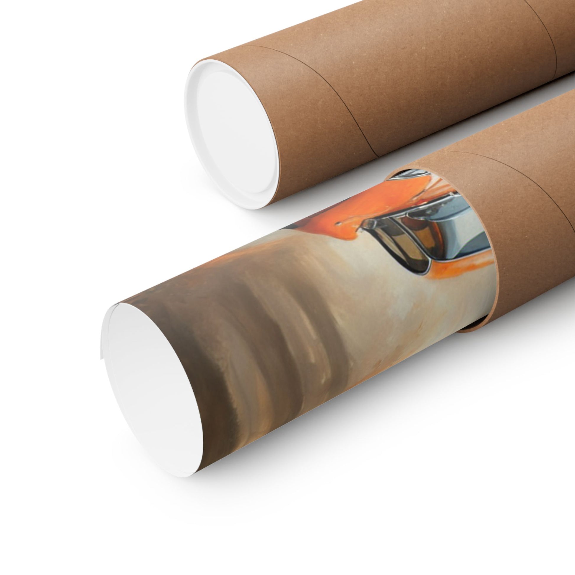 Vintage Car Autumn Matte Vertical Posters rolled in protective packaging ready for display