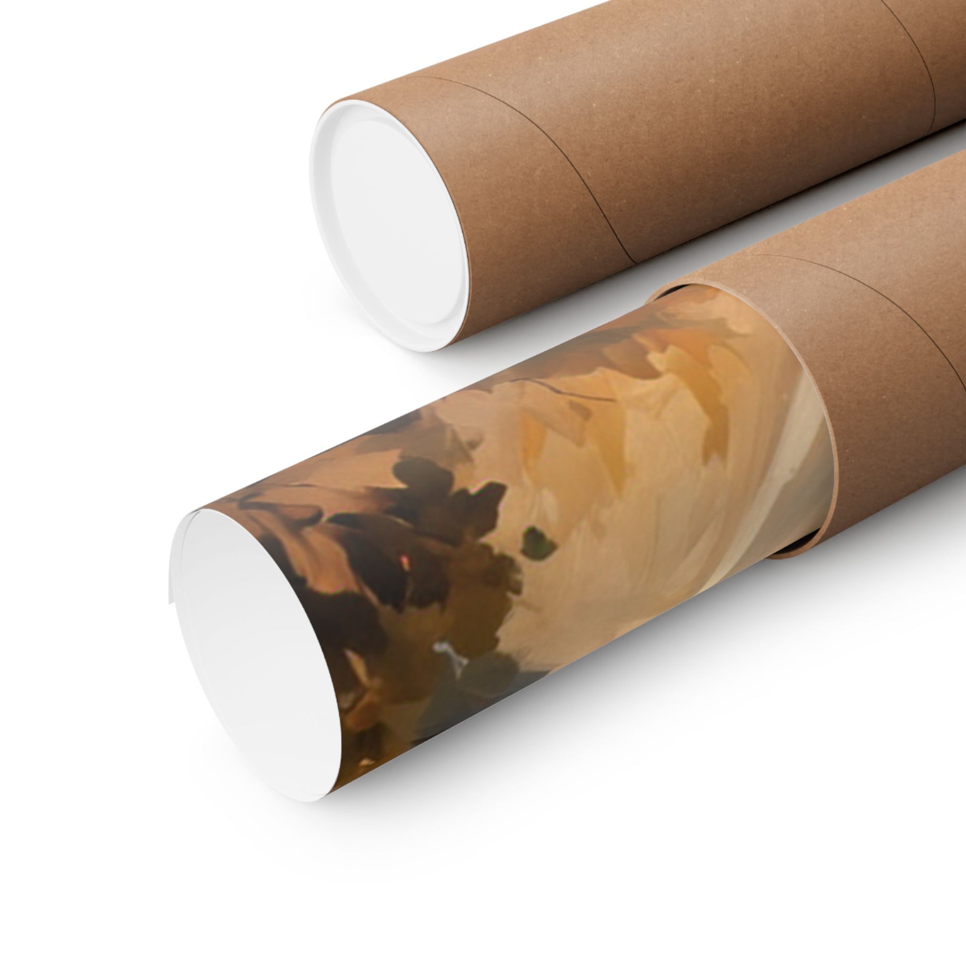 Vintage Car Poster rolled in a protective tube from Printify for easy storage and display
