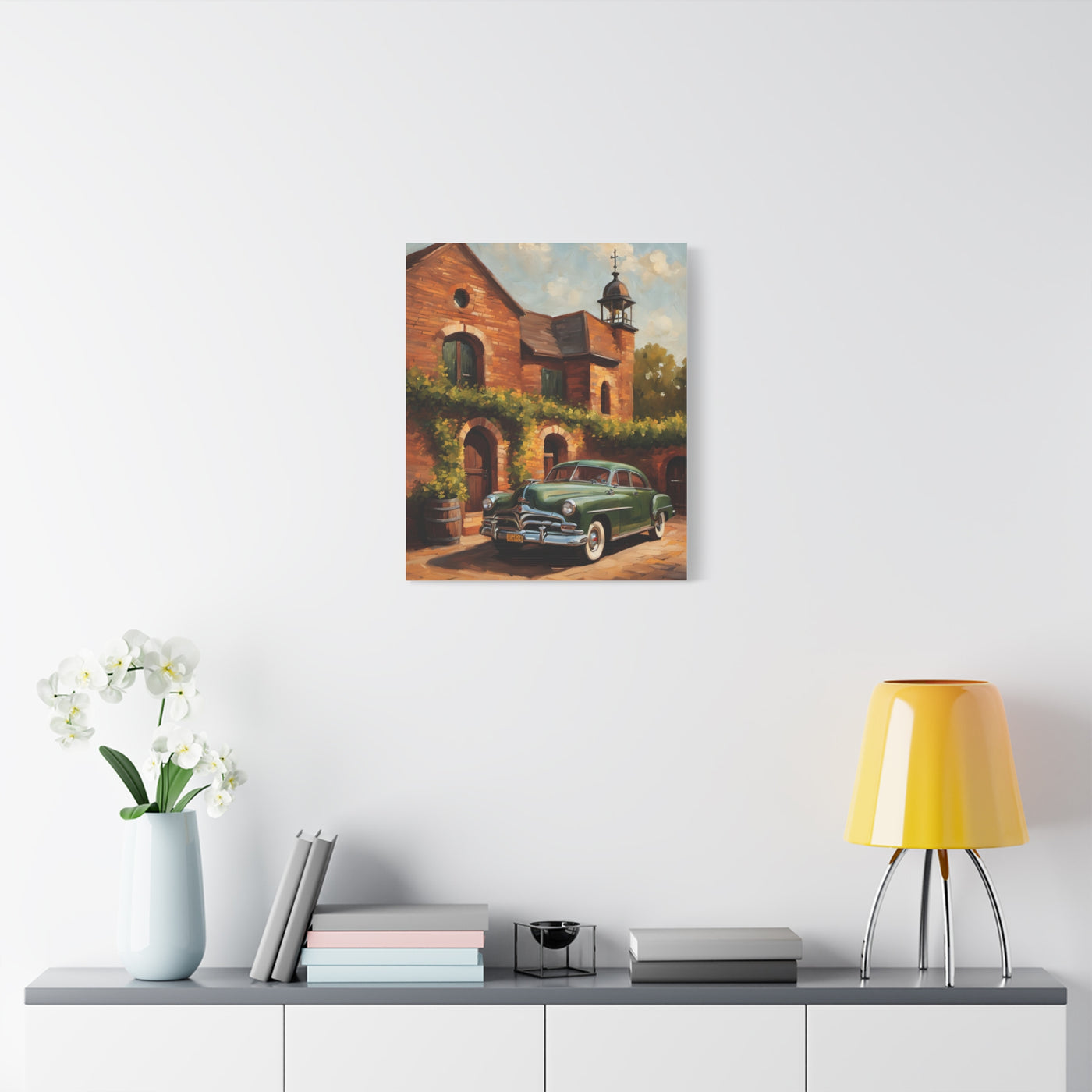 Vintage Car Wall Art - Rustic Home Decor, Canvas Print, Classic Automobile Artwork, Gift for Car Enthusiasts, Vintage Vibes - AquilVision