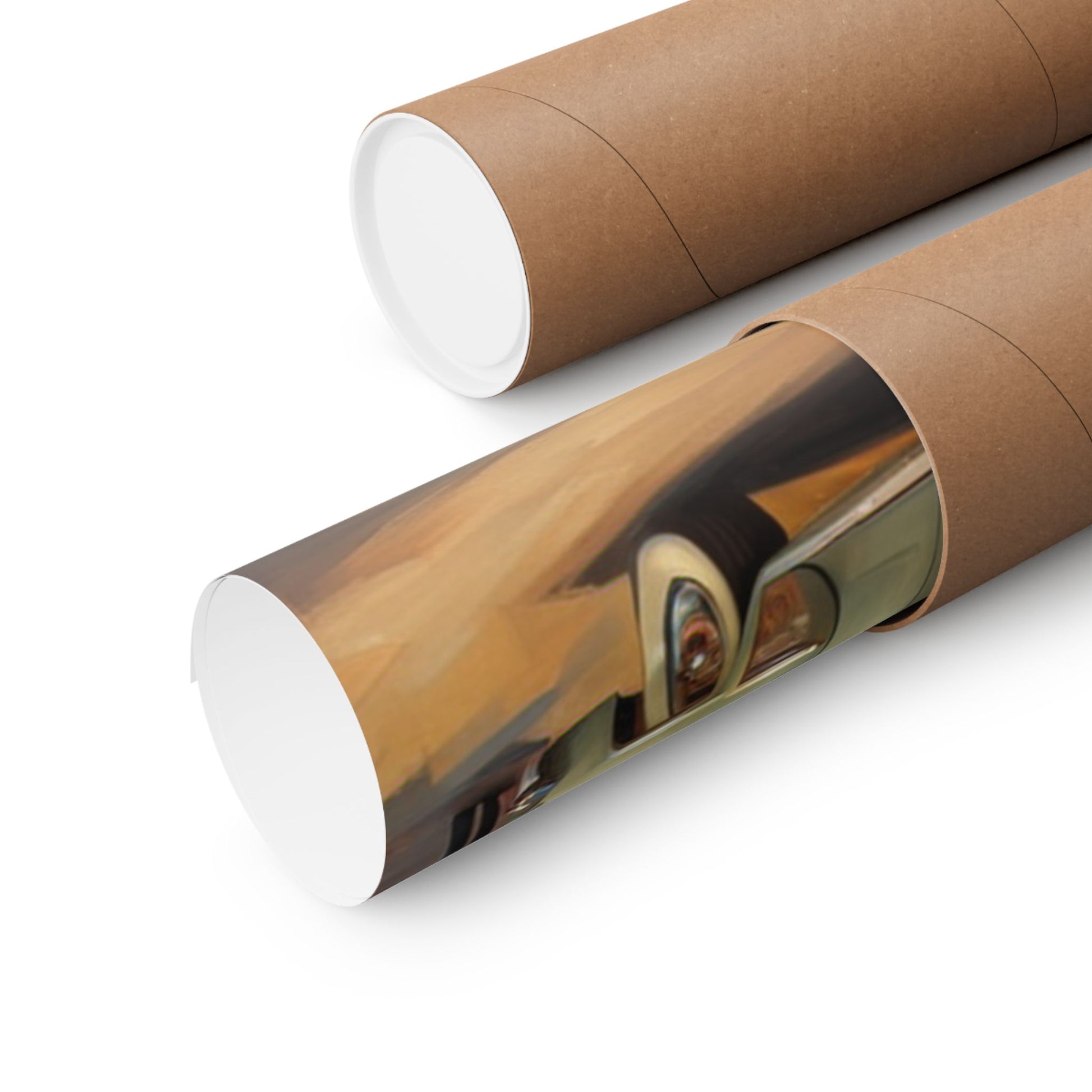 Vintage Carnival Wall Art Poster rolled in a protective tube for safe shipping and display