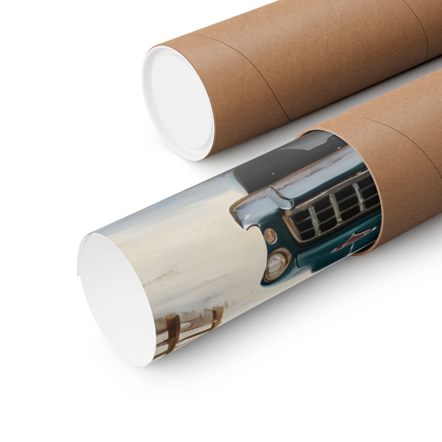 Vintage Truck Wall Art Poster rolled in protective packaging ready for display